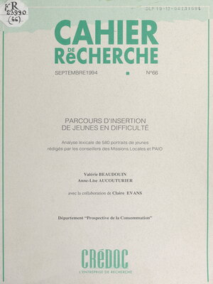 cover image of Parcours d'insertion de jeunes en difficulté